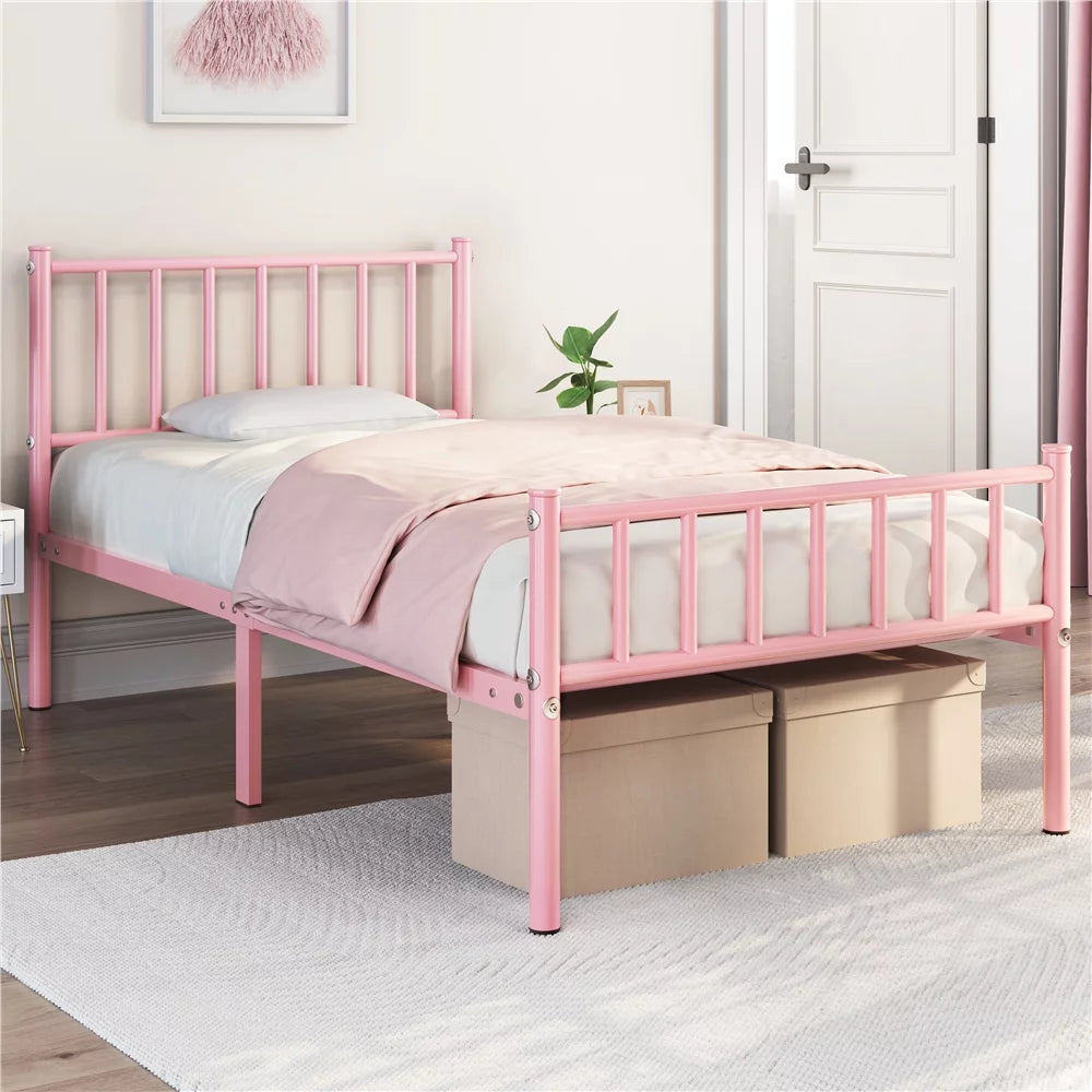 Black Full Metal Bed with Spindle Headboard and Footboard D569880