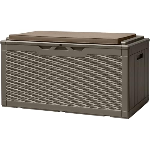 120 Gallon Resin Outdoor Storage Box Black X9733