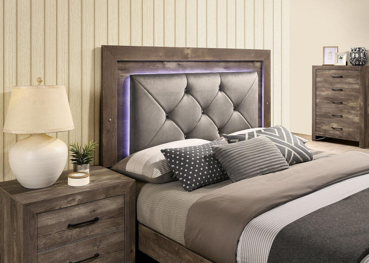 Natural Tone Wood 6pcs Bedroom Set G4079