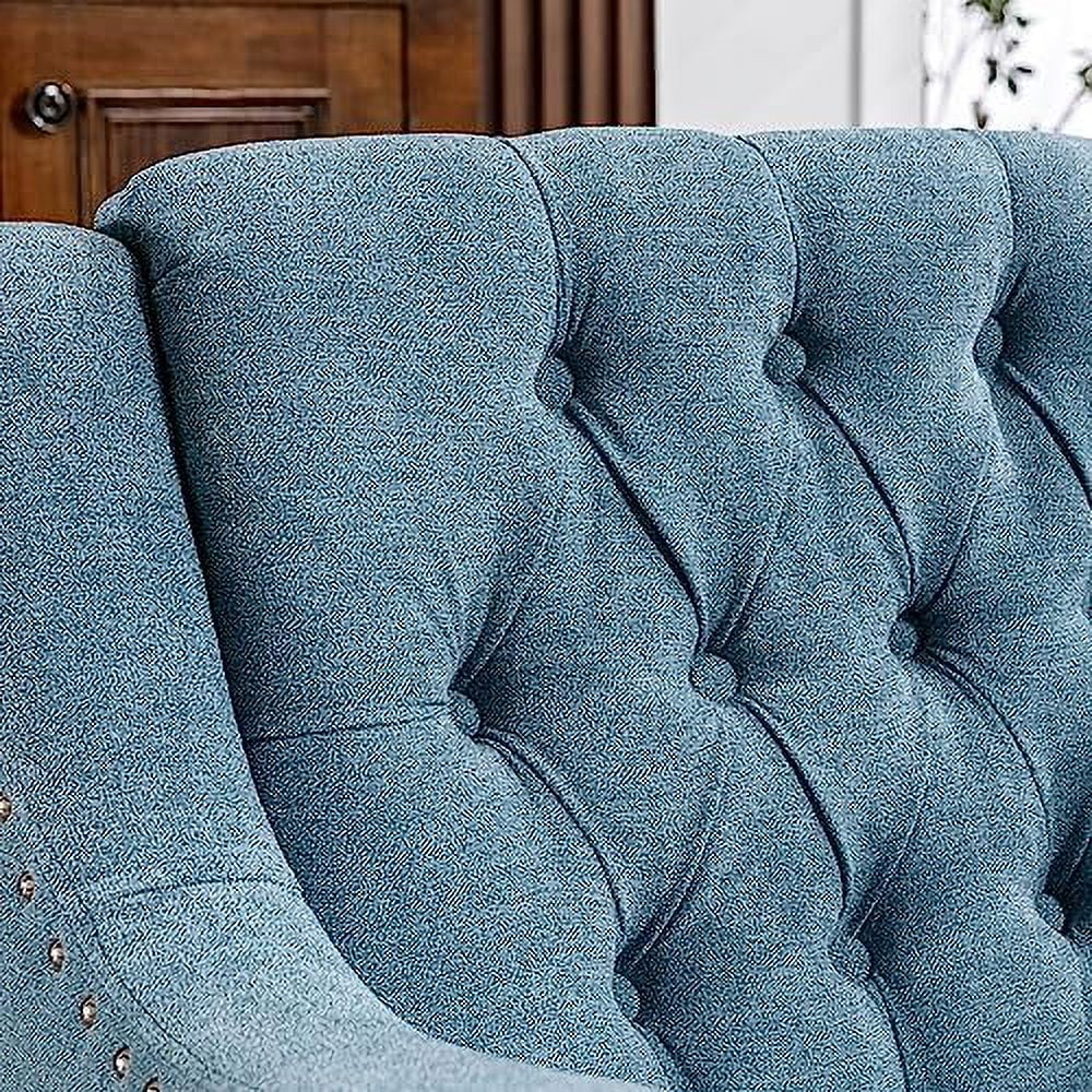 Linen Upholstered Button Tufted Accent Chair N486995