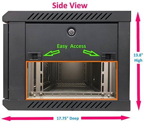 12U Wall Mount Rack Server Cabinet 19-inch Network Enclosure with Locking Glass Door S6220