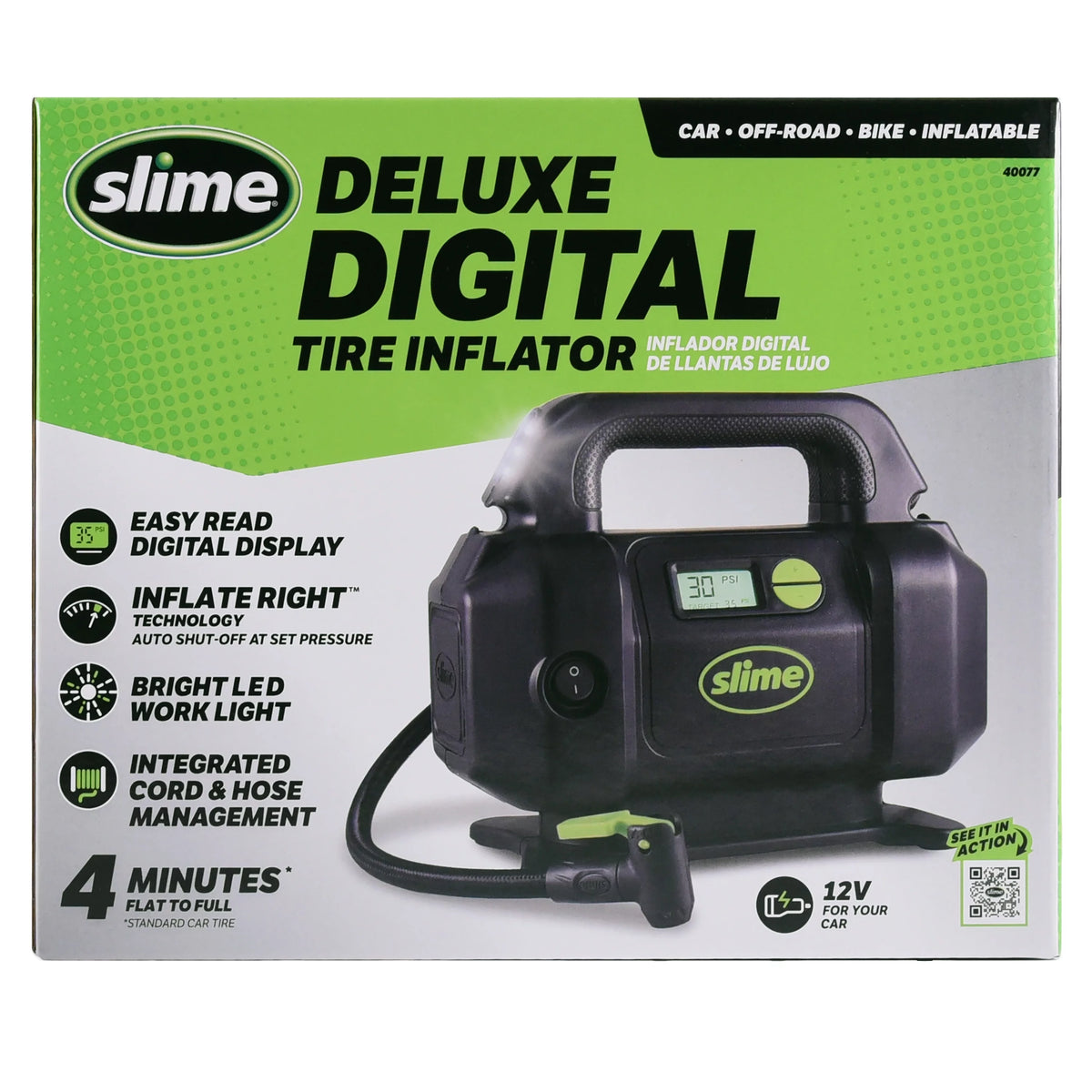 Digital Tire Inflator Air Pump 12 Volt Y32713