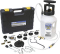 Professional Hydraulic Brake and Clutch Pressure Bleeding System with 7 Master Cylinder Adapters and Storage Case U285