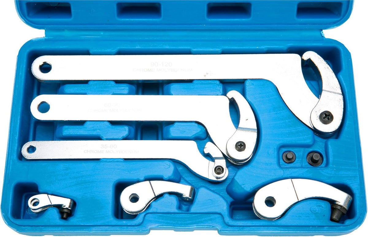 Adjustable Hook And Pin Wrench Spanner Tool Set Pack of 2 L669664