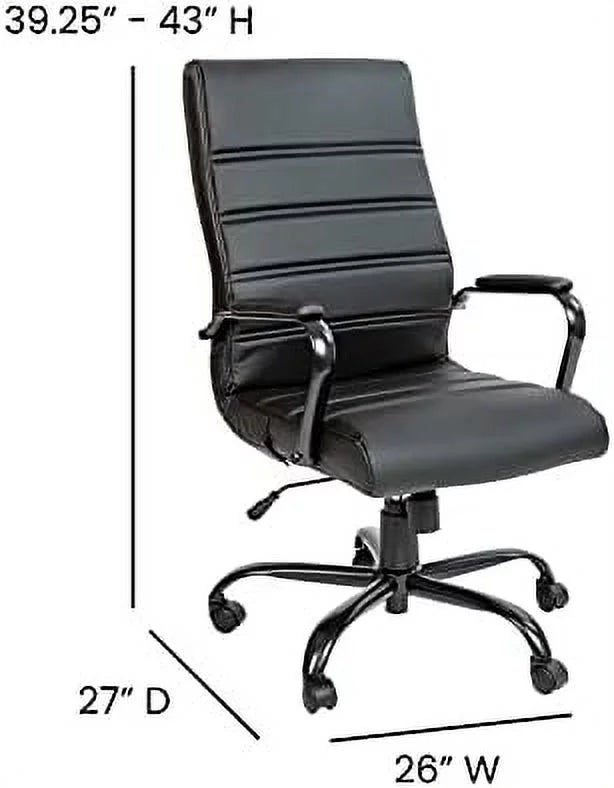 Brown Faux Leather High-Back Office Chair L79162