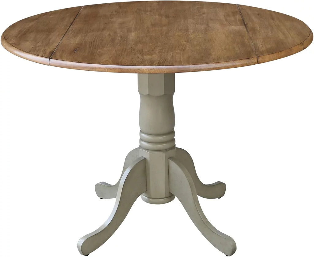 42 Drop Leaf Dining Table Distressed Hickory V719098