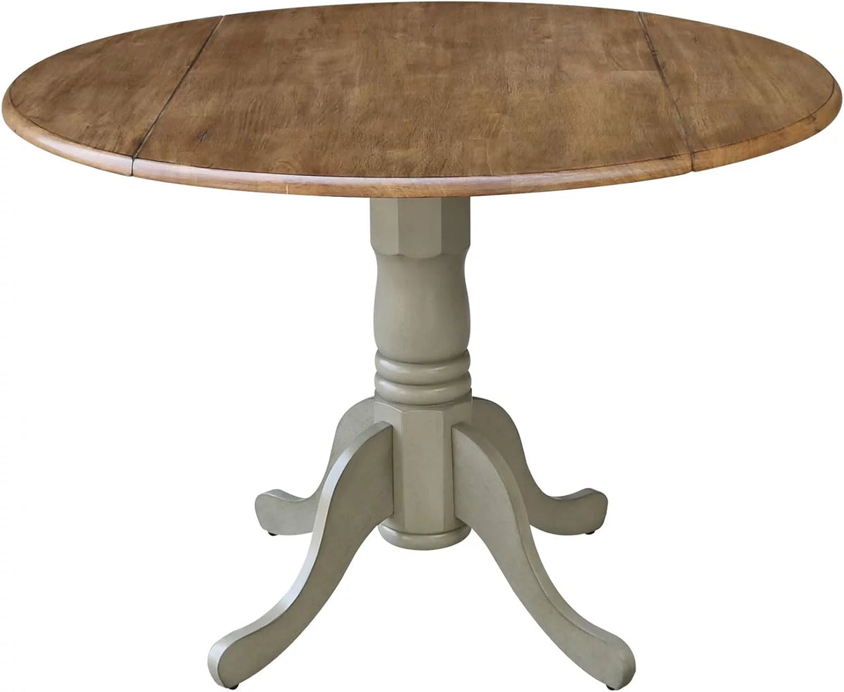 42 Drop Leaf Dining Table Distressed Hickory V719098
