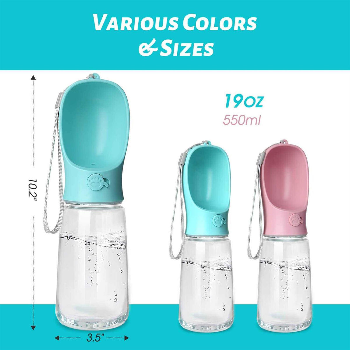 Leak Proof Portable Dog Water Bottle V1879