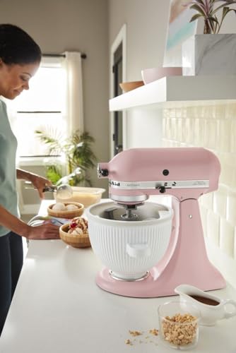 White 2 Quart Ice Cream Maker Attachment for Stand Mixer D88454