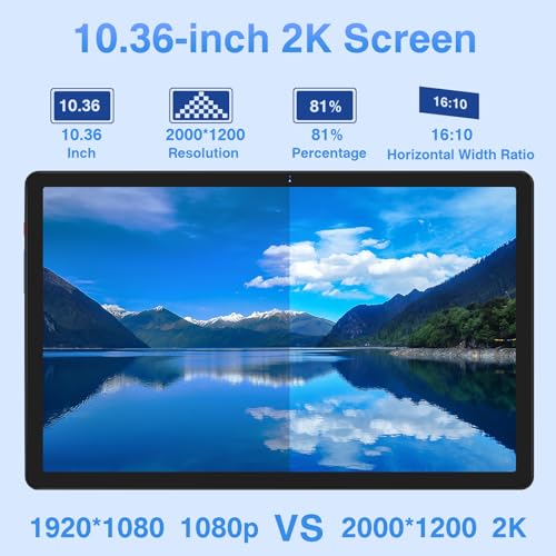 Coffee 12 Inch Android 13 Tablet 2K Screen 16GB RAM 128GB ROM Octa-Core 2.0GHz C13536