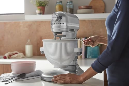 White 2 Quart Ice Cream Maker Attachment for Stand Mixer D88454