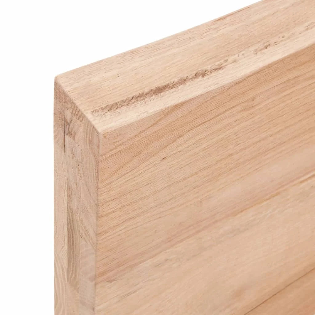 Treated Solid Wood Live Edge Table Top Light Brown 31.5"x19.7"x(0.8"-2.4") E4421