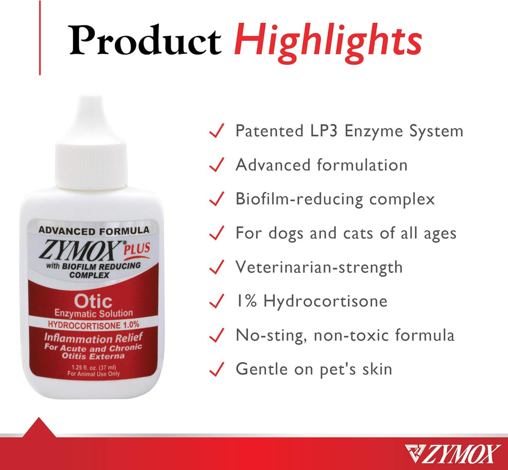 1.25 oz Enzymatic Ear Solution with 1% Hydrocortisone Z2078