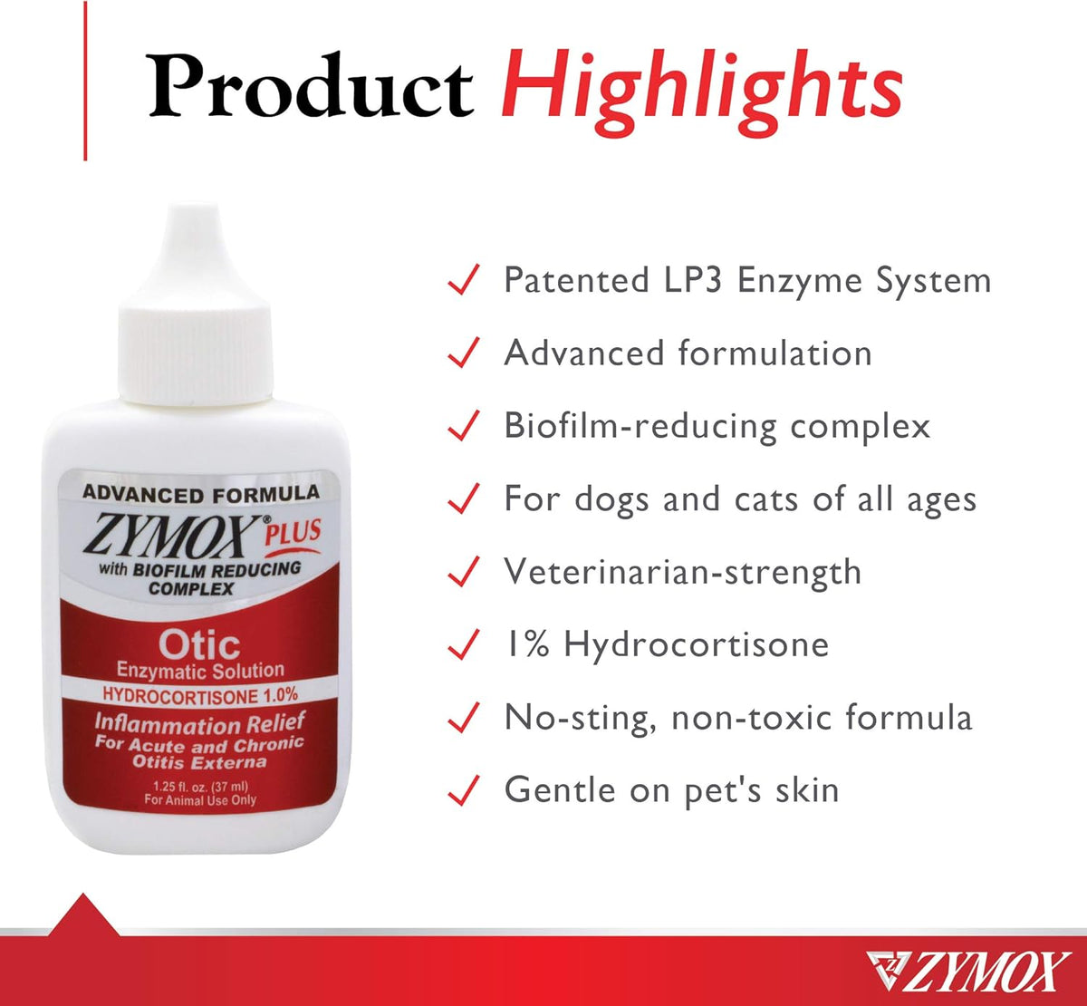 1.25 oz Enzymatic Ear Solution with 1% Hydrocortisone Z2078