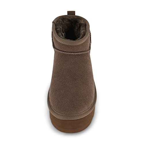 Women's Genuine Suede Platform Boot with Memory Foam K99780