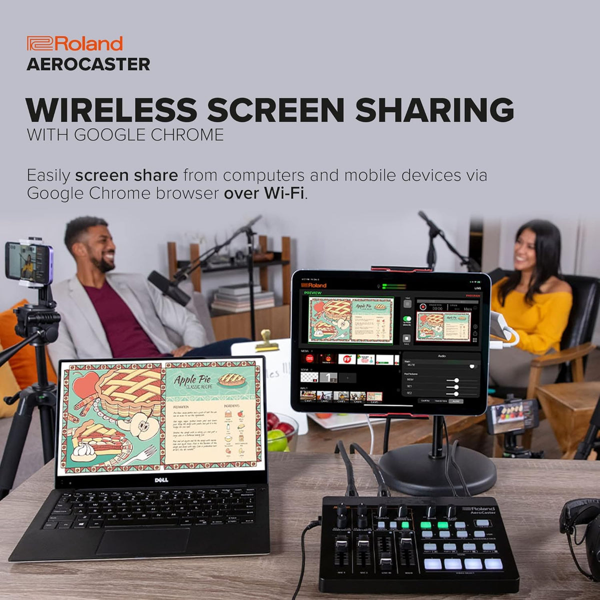 Wireless Multi-Camera Production System with Hardware Controller and iPad app R68201