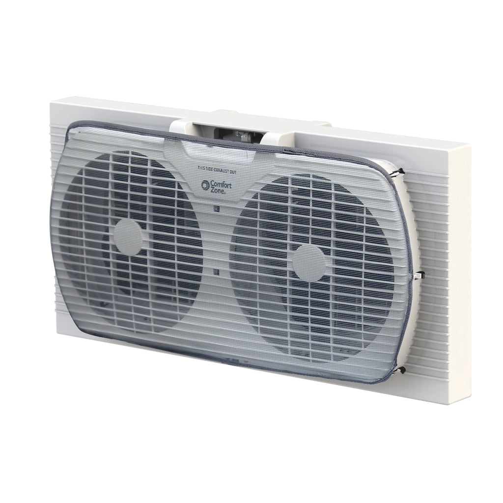 White 3-Speed Dual Blade Window Fan H6557