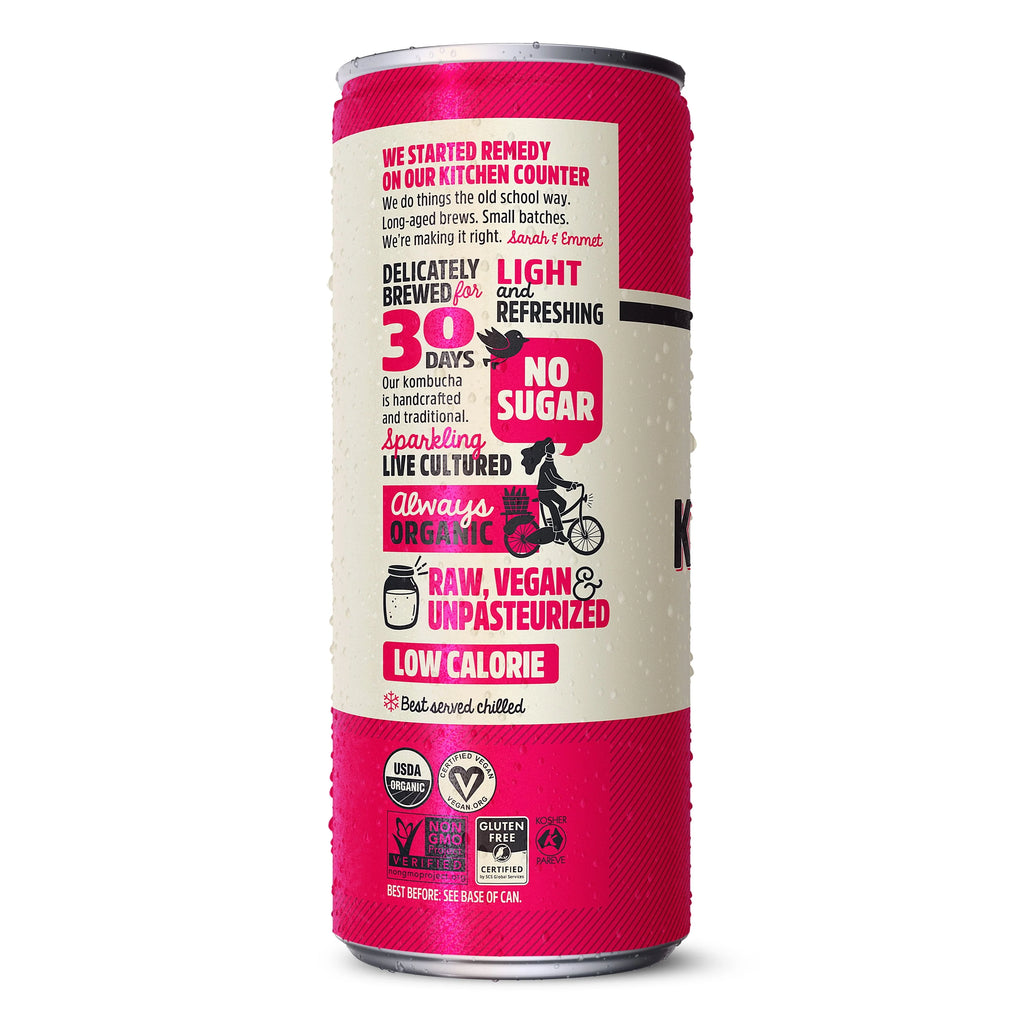 Mixed Berry Sugar Free Kombucha 12 Pk 11.2 oz Cans D171