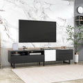 Mid-Century Modern TV Stand Up to 80" with Storage Cabinet L165
