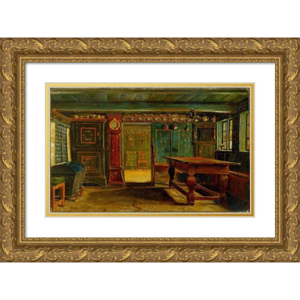 Gold Ornate Framed and Double Matted Museum Art Print S563331