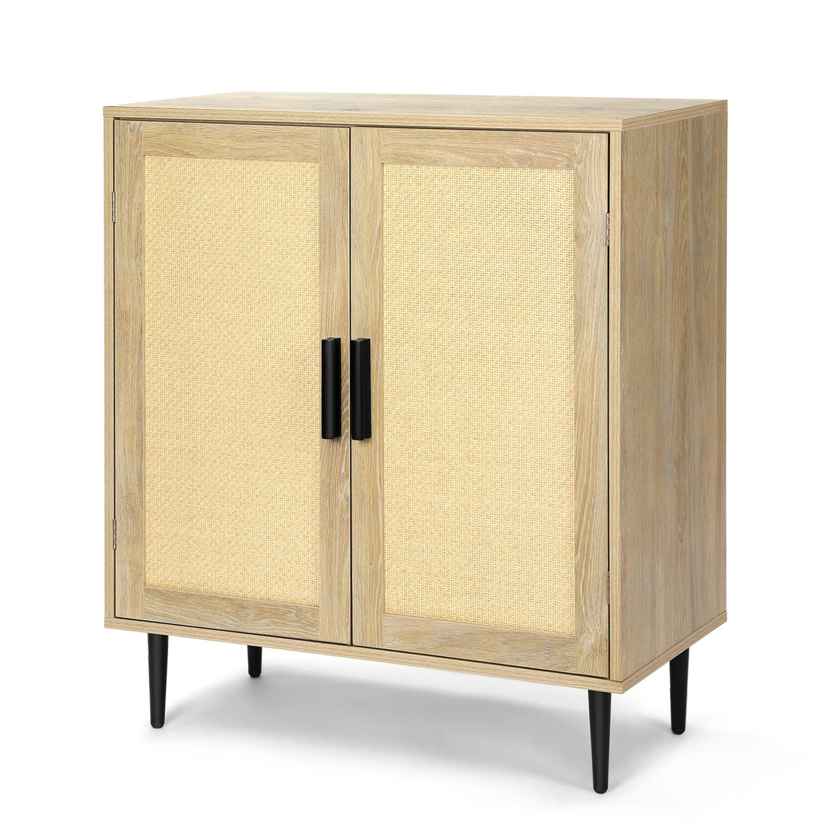 34.4'' Tall Sideboard Buffet Cabinet with Rattan Doors J272749
