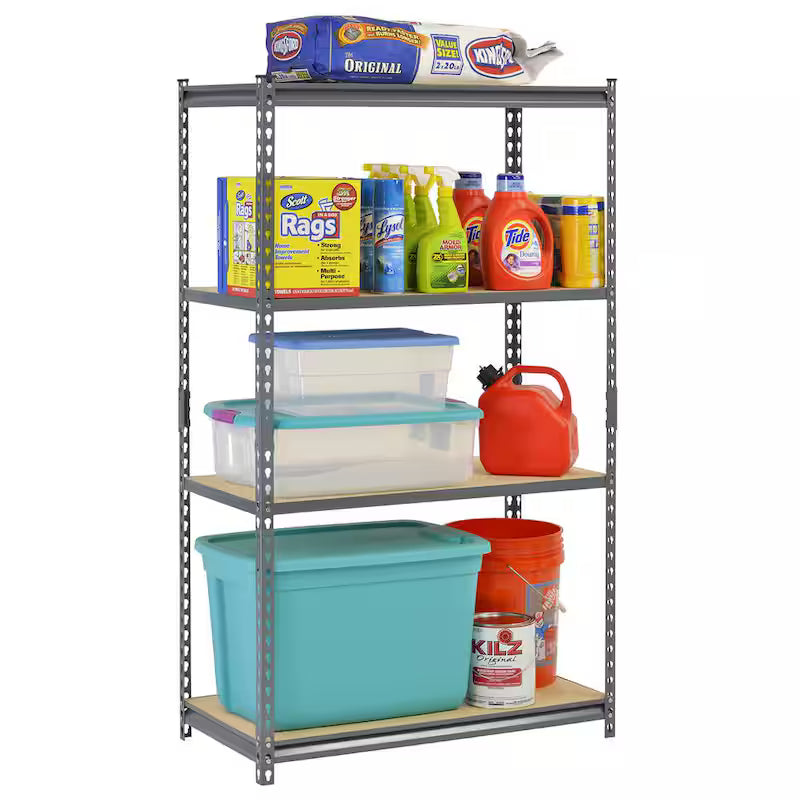 4 Tier Adjustable Steel Shelving Unit Q8572