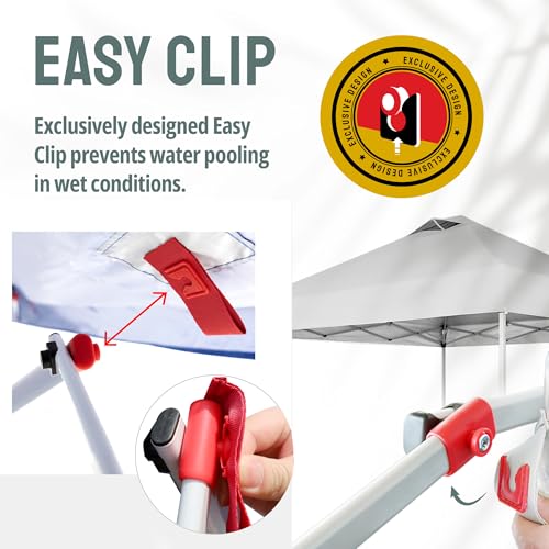 10x10 Pop Up Canopy with 1 Side Wall White A94317
