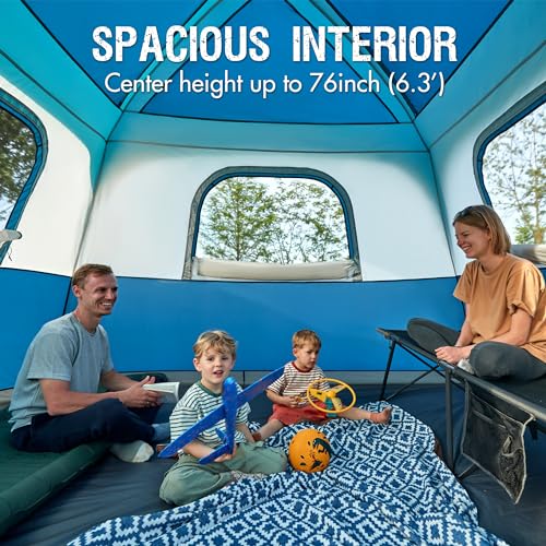 8 Person Family Camping Tent with Porch O610