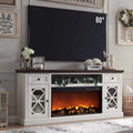 White Fireplace TV Stand with 36 Electric Fireplace I429