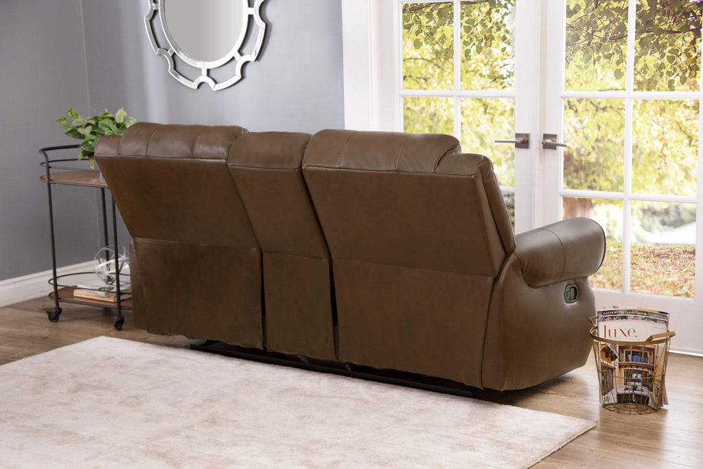 Camel Leather Reclining Loveseat L6483