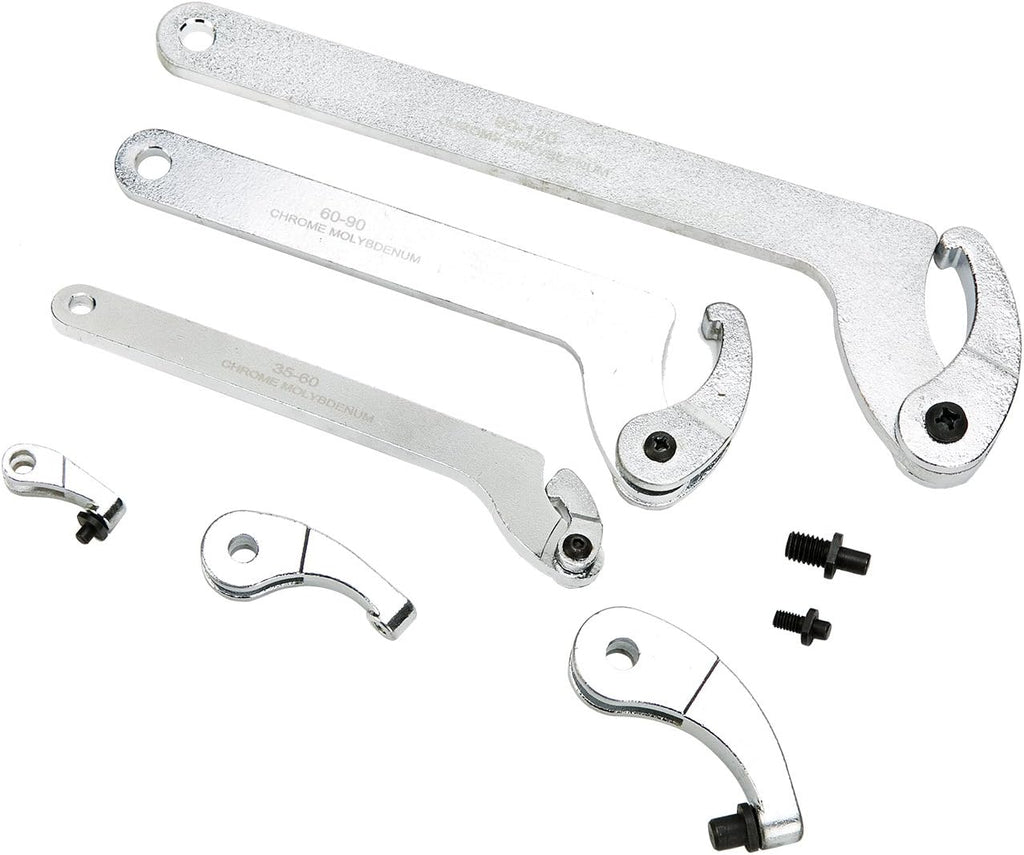 Adjustable Hook And Pin Wrench Spanner Tool Set Pack of 2 L669664