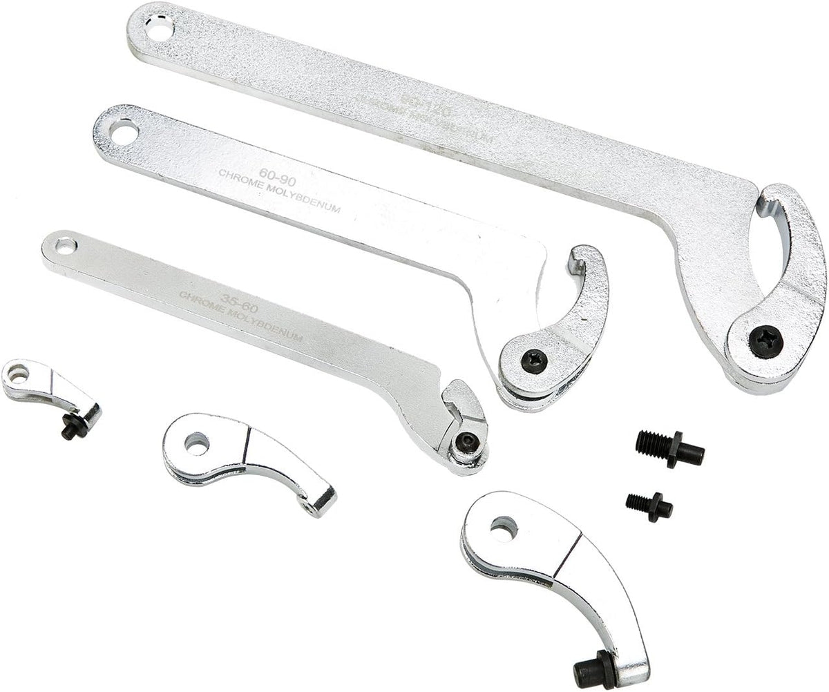 Adjustable Hook And Pin Wrench Spanner Tool Set Pack of 2 L669664
