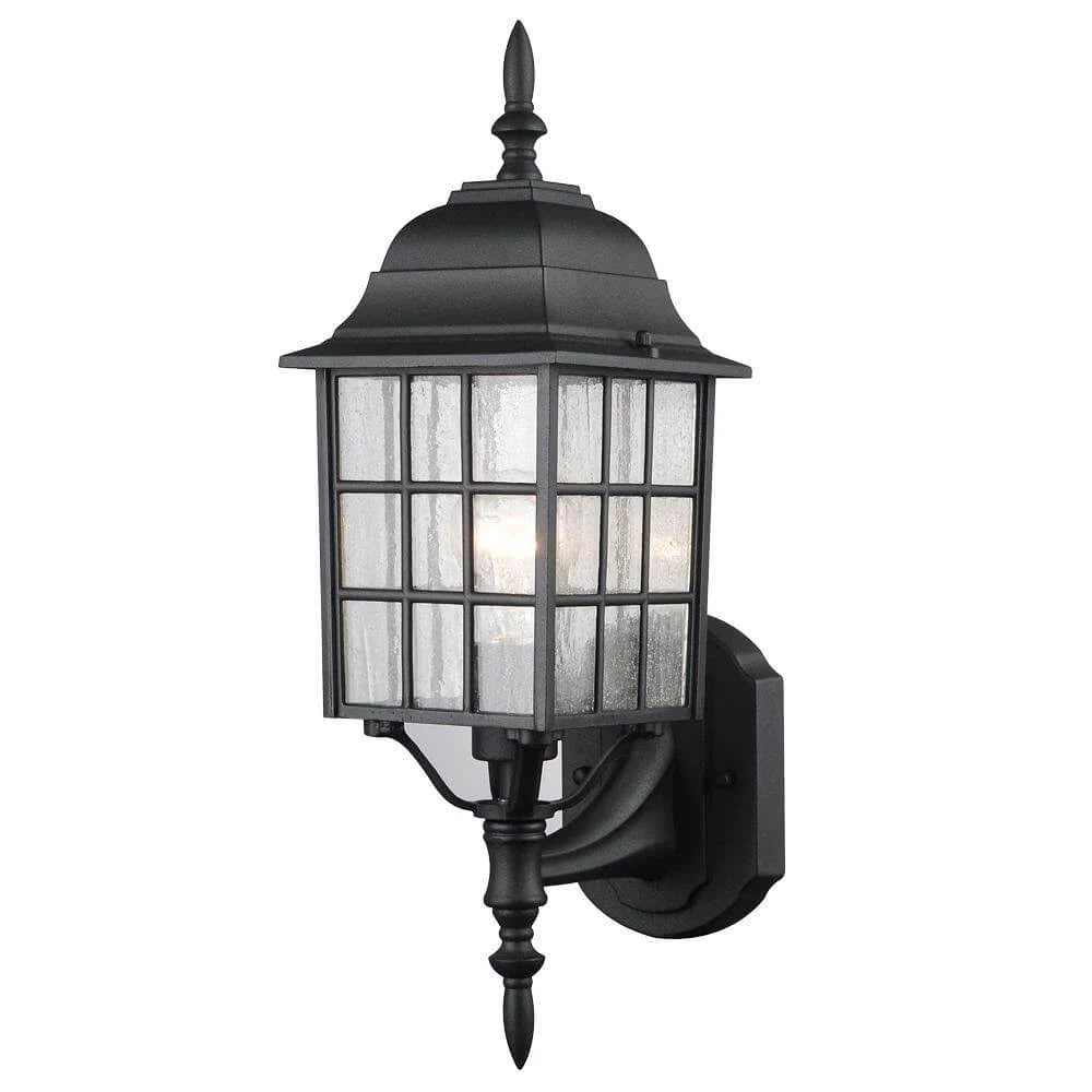 Textured Black Outdoor Wall Mount Exterior Lighting Lantern Z737