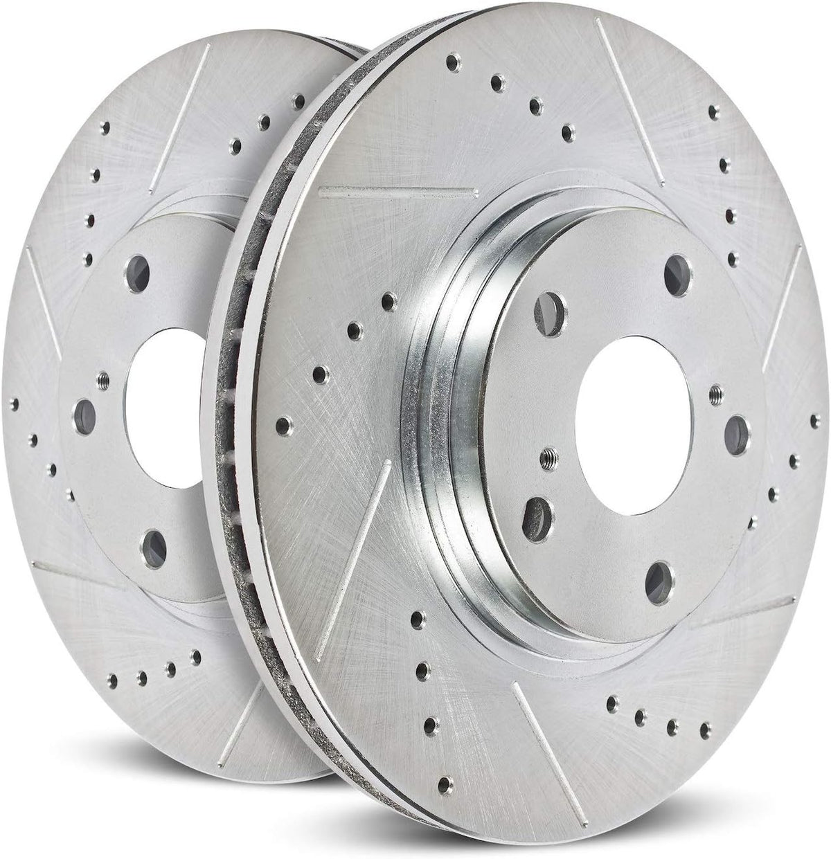 Front Evolution Drilled & Slotted Rotor Pair H363
