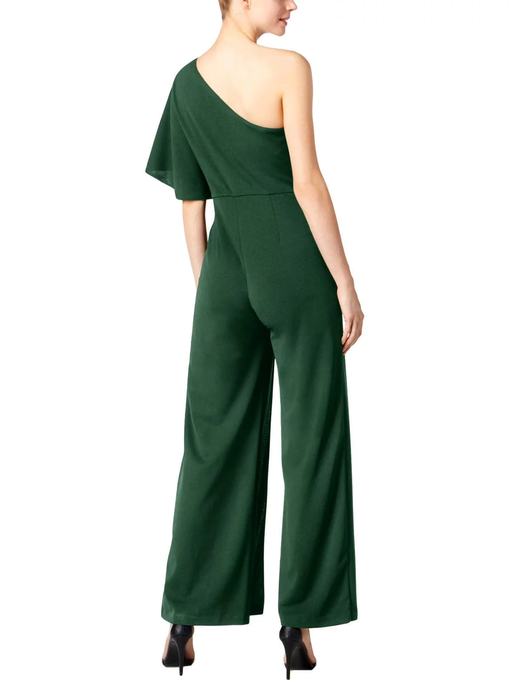 One Shoulder Cape Sleeve Jumpsuit I422