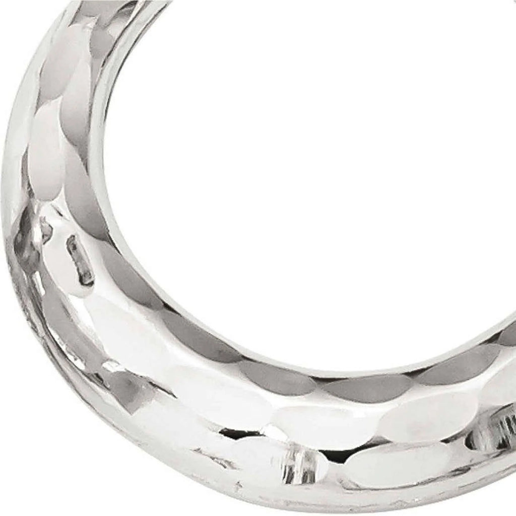 10 Karat White Gold Hoop Earrings O54127