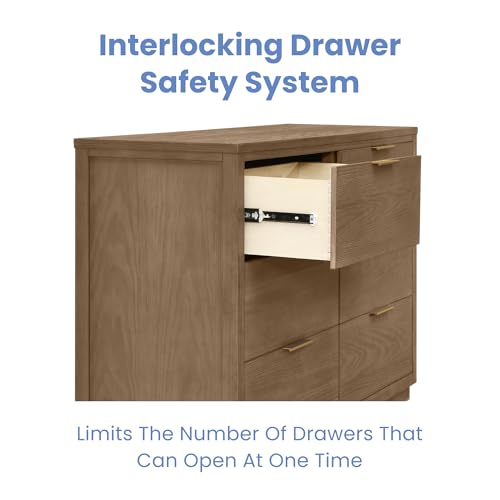 Teak Brown 6 Drawer Dresser R3588