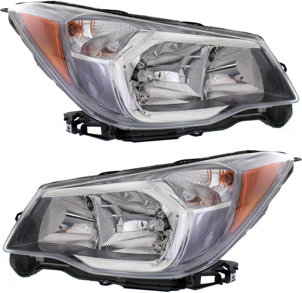 Headlight Pair for Subaru Forester 2014 2015 2016 with Bulbs N3315