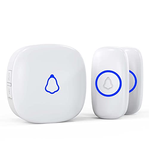 Wireless Doorbell with 2 Buttons, Waterproof Mini Doorbell, Black I871501