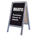 Large Sturdy Vintage Rustic Wood Magnetic Double-Side Sidewalk N636