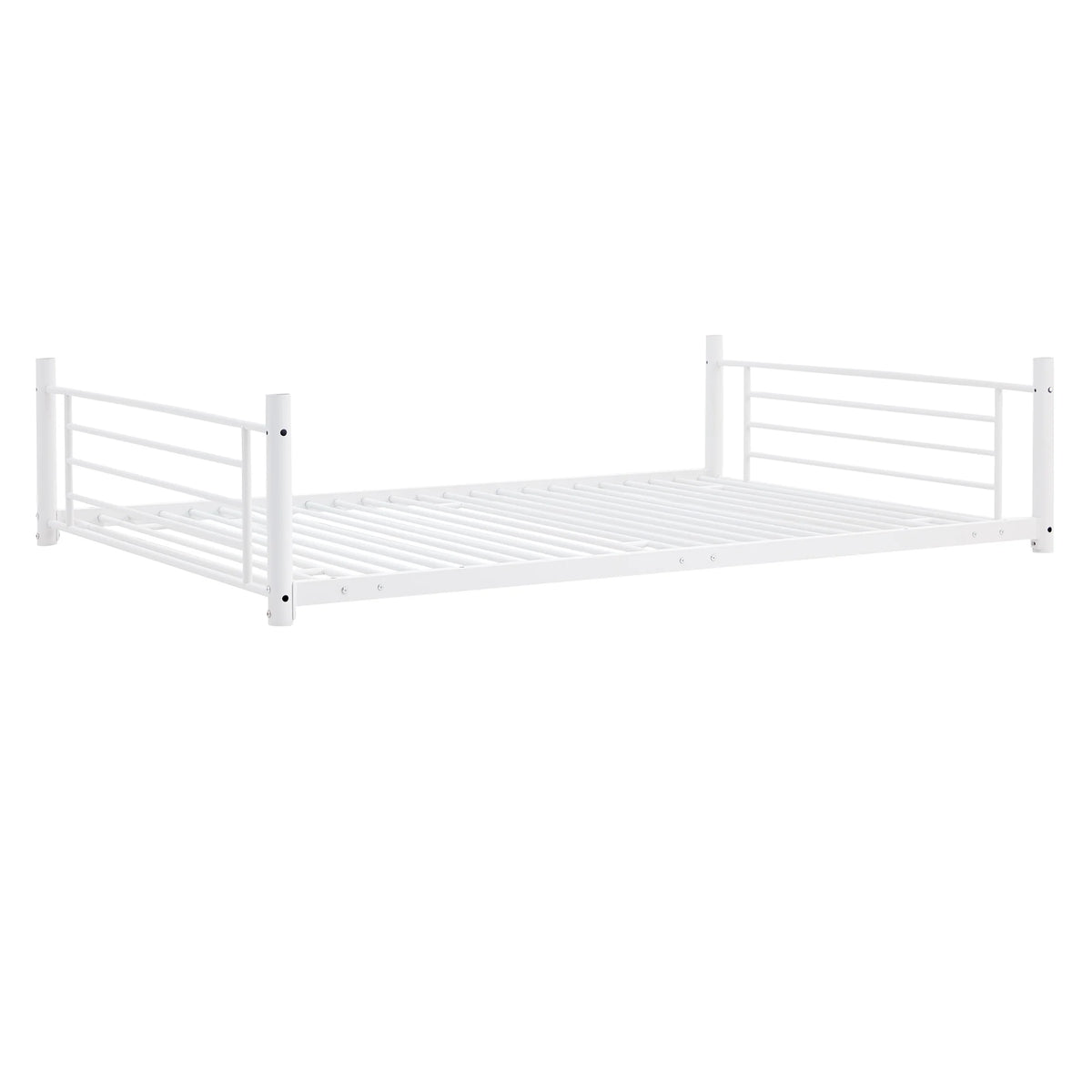 Full Metal Triple Bed with Built-In Ladder White R84317