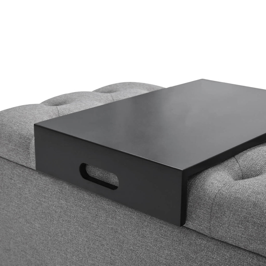 Grey Upholstered Storage Ottoman O68051