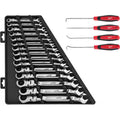 19-Piece Flex-Head Ratcheting Combination Wrench Set Metric Z504299