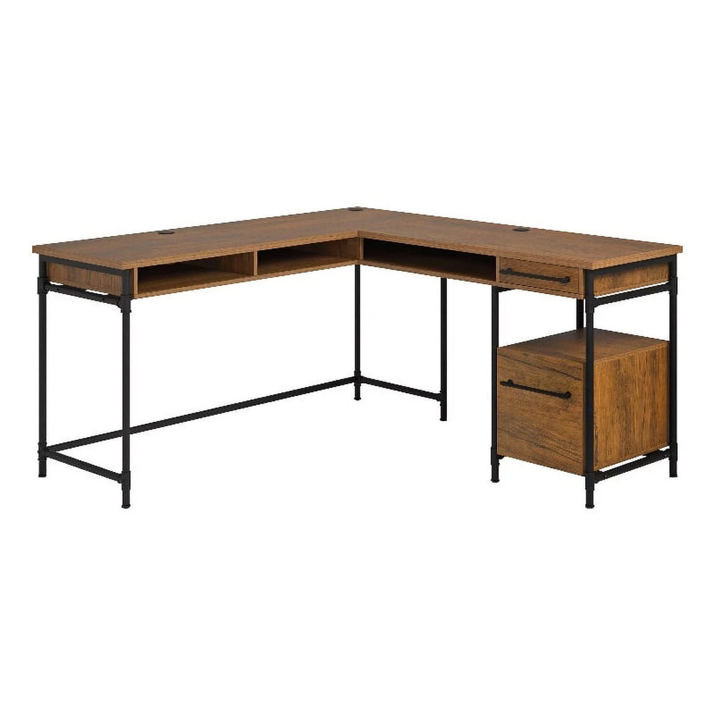 Contemporary Engineered Wood L-Desk Y388