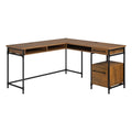 Contemporary Engineered Wood L-Desk Y388