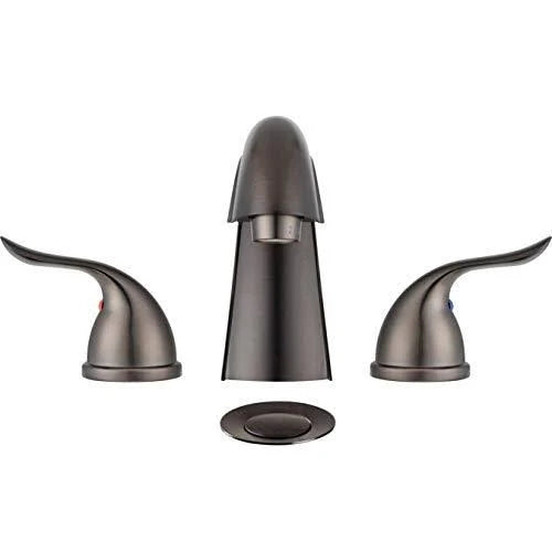 Venetian Bronze Plated Widespread Bathroom Faucet with Pop-Up Z4235