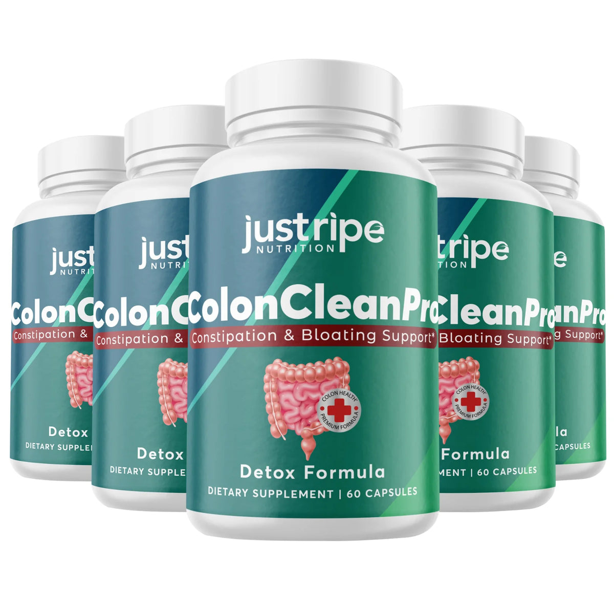 5 Pack Natural Digestive Support Supplement 60ct B347
