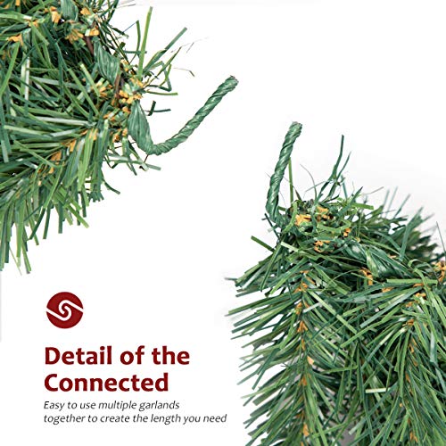 9 FT Pre-lit Christmas Garland with Lights G94864
