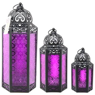 3-Piece Moroccan Tall Iron Lantern Set F16733