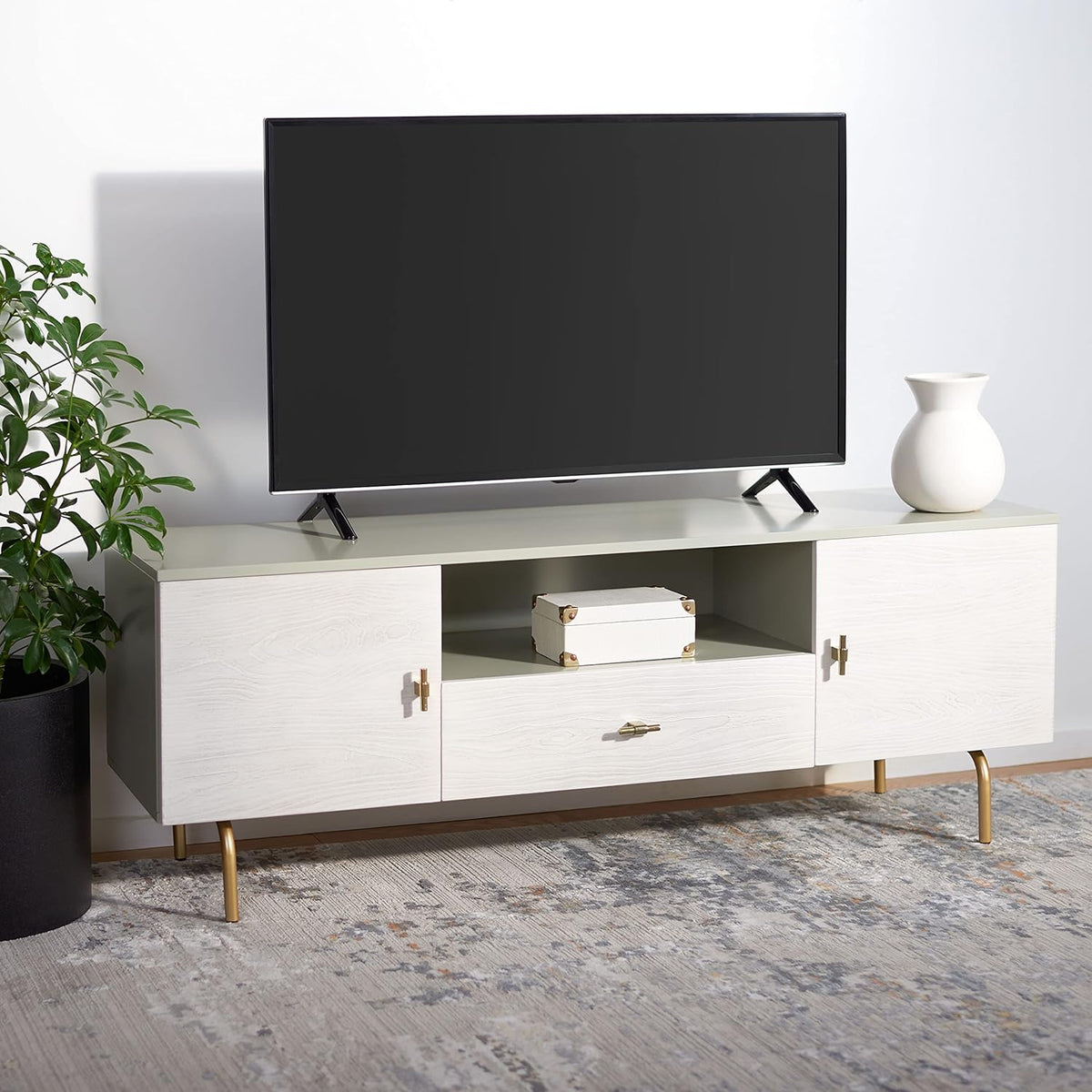 Black/Walnut Media Stand J5385